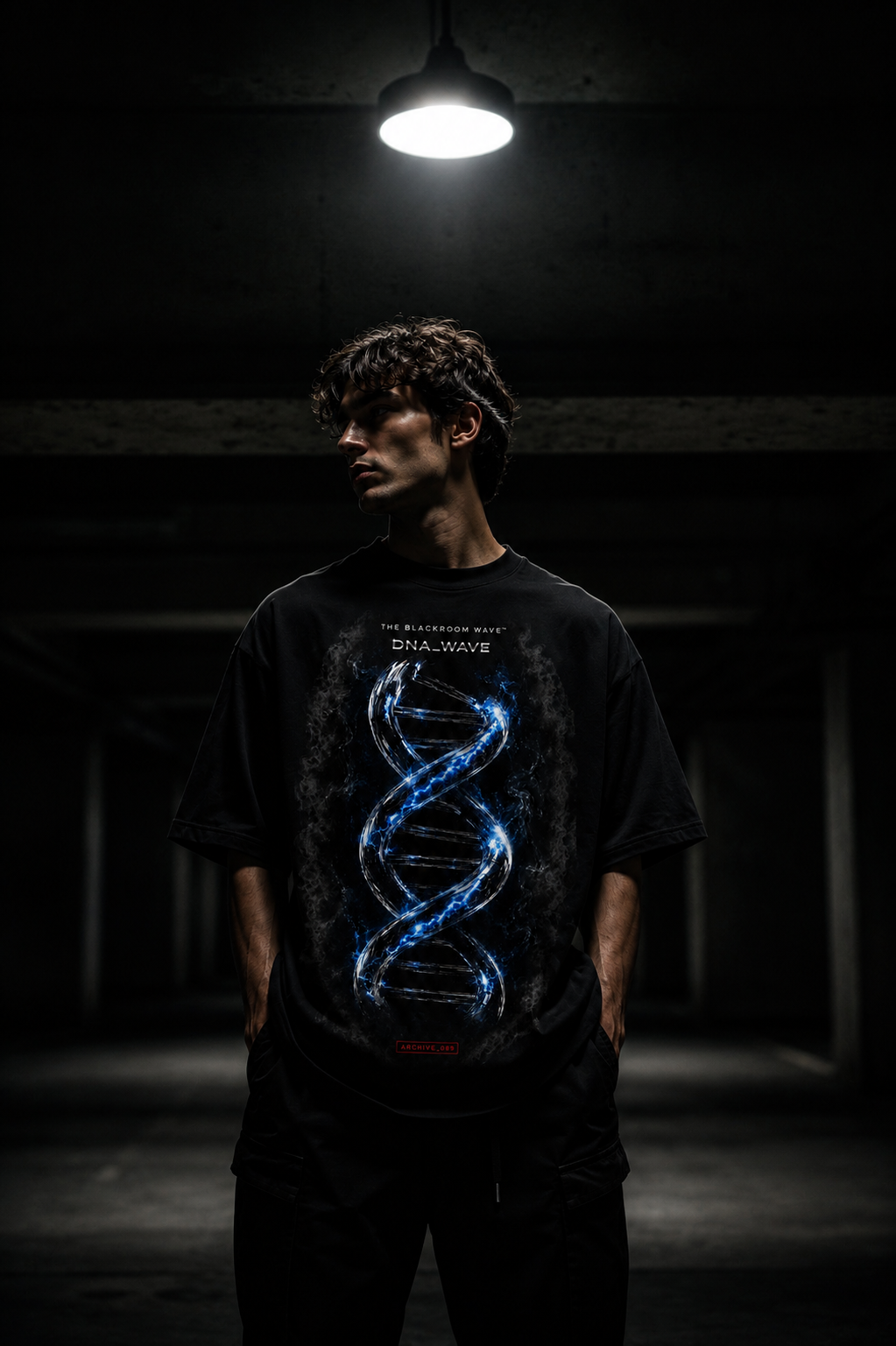 DNA_WAVE Archive 089 Recovery Edition black graphic t-shirt