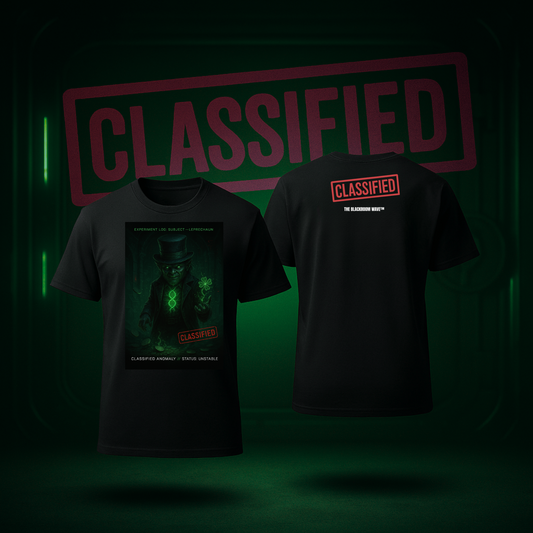THE BLACKROOM WAVE™ — CLOVER ANOMALY: SUBJECT 4L (CLASSIFIED APPAREL T-SHIRT)
