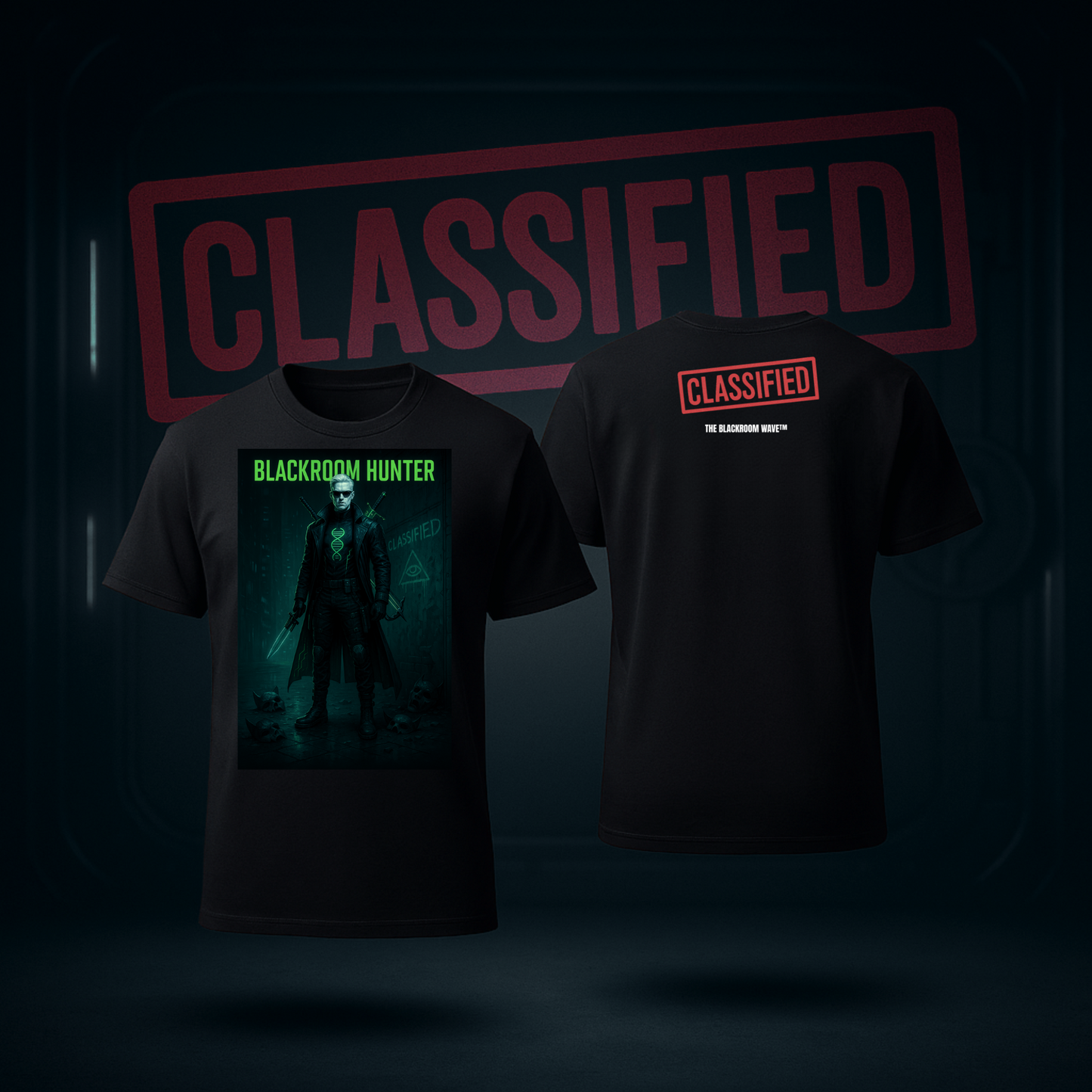 THE BLACKROOM WAVE™ - BLACKROOM HUNTER (CLASSIFIED APPAREL T-SHIRT)