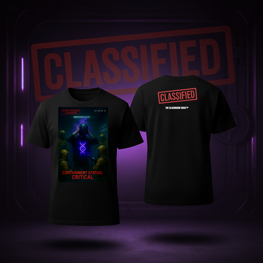 THE BLACKROOM WAVE™ —MASK PROTOCOL- PURPLE DNA EDITION (CLASSIFIED APPAREL T-SHIRT)