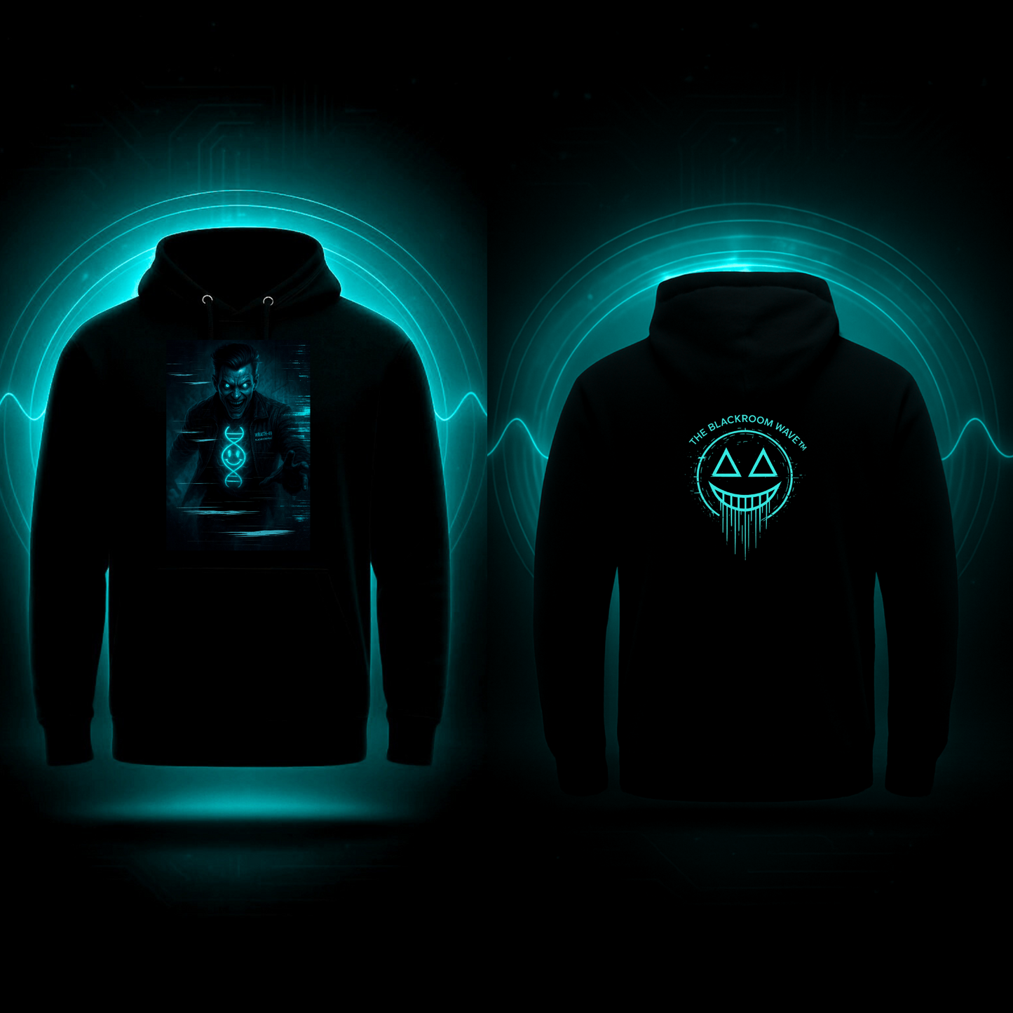 The Blackroom Wave – WRAITH-49 – Corrupted Code Protocol Hoodie